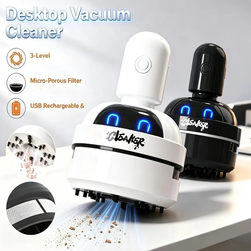 Mini Desktop Vacuum Cleaner For Eraser Dust - مكنسة كهربائية محمولة صغيرة للمكتب بدون