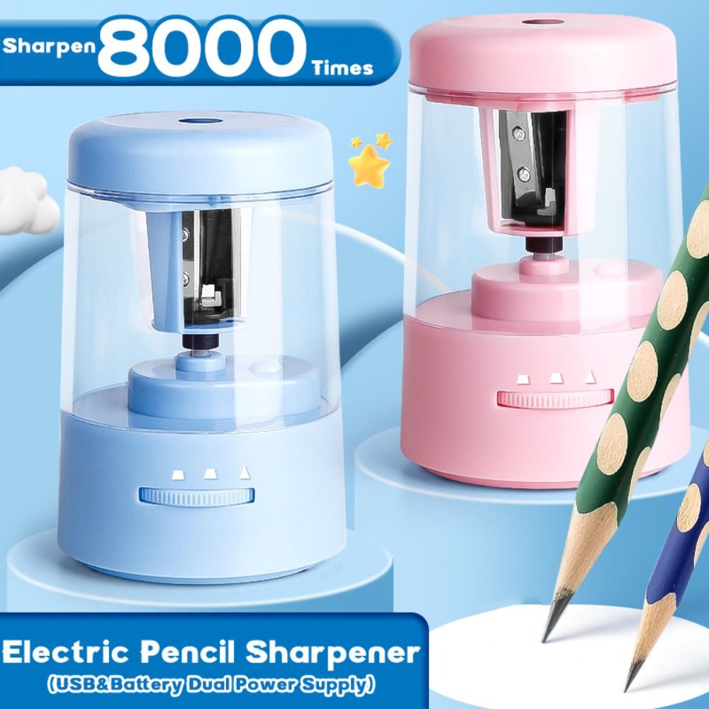Electric Pencil Sharpener Usb - مبراة أقلام كهربائية قابلة للتعديل بثلاث