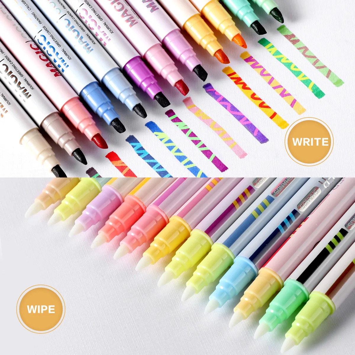 Pastel Highlighter Set Double Ended - مجموعة أقلام تحديد سحرية مزدوجة الطرف