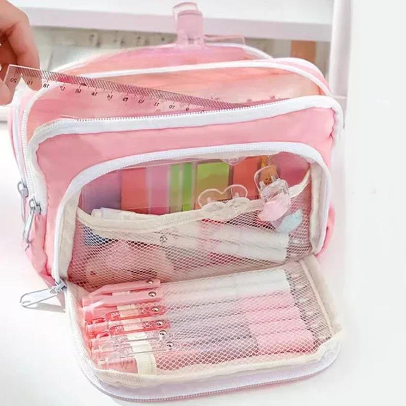 Aesthetic Large Pencil Case Pouch - حقيبة أقلام رصاص محمولة ذات سعة