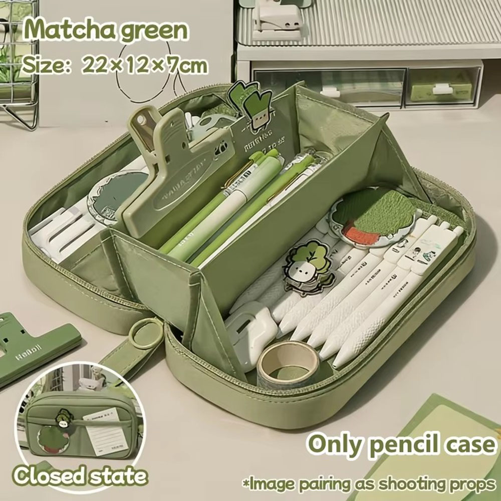 Aesthetic Large Pencil Case Pouch - حقيبة أقلام رصاص كبيرة السعة متعددة