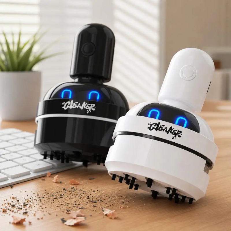 Mini Desktop Vacuum Cleaner For Eraser Dust - مكنسة كهربائية صغيرة محمولة على شكل