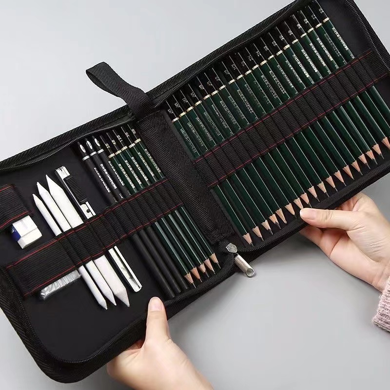 Aesthetic Large Pencil Case Pouch - 36/48/72 مقلمة اللوازم المدرسية الجمالية رسم