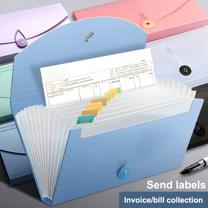 Expandable Accordion File Folder 13 Pockets - منظم ملفات قابل للتوسيع مع 13