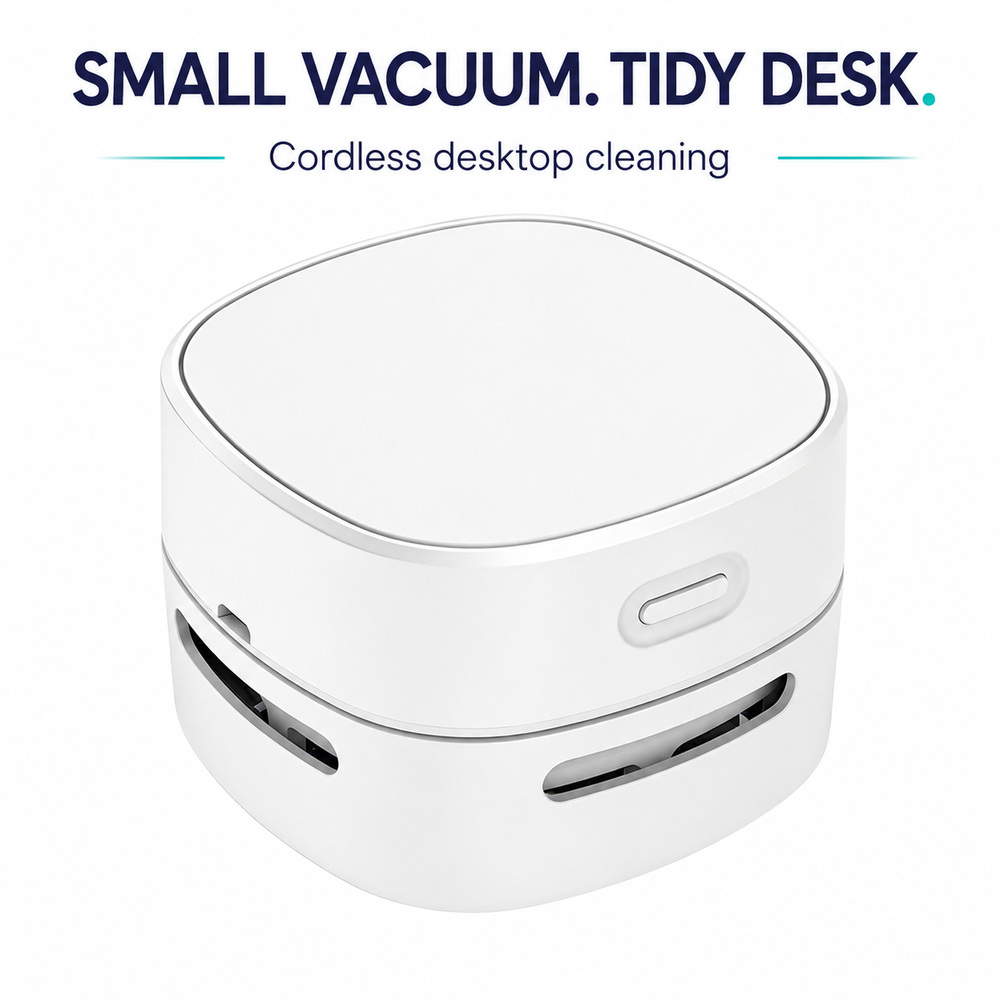 مكنسة كهربائية صغيرة لاسلكية م - مراجعة Mini Desktop Vacuum Cleaner For Eraser Dust وسعره