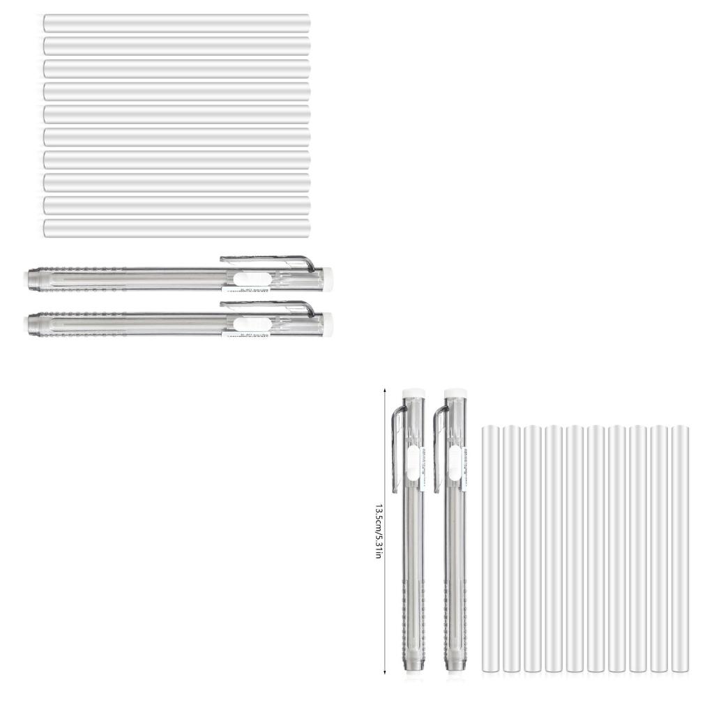 12x محايات على شكل قلم محايات  - مراجعة Retractable Eraser Pen Click وسعره