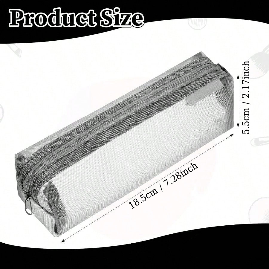 حقيبة أقلام شفافة من الشبك، حا - مراجعة Clear Mesh Pencil Pouch For Exam وسعره
