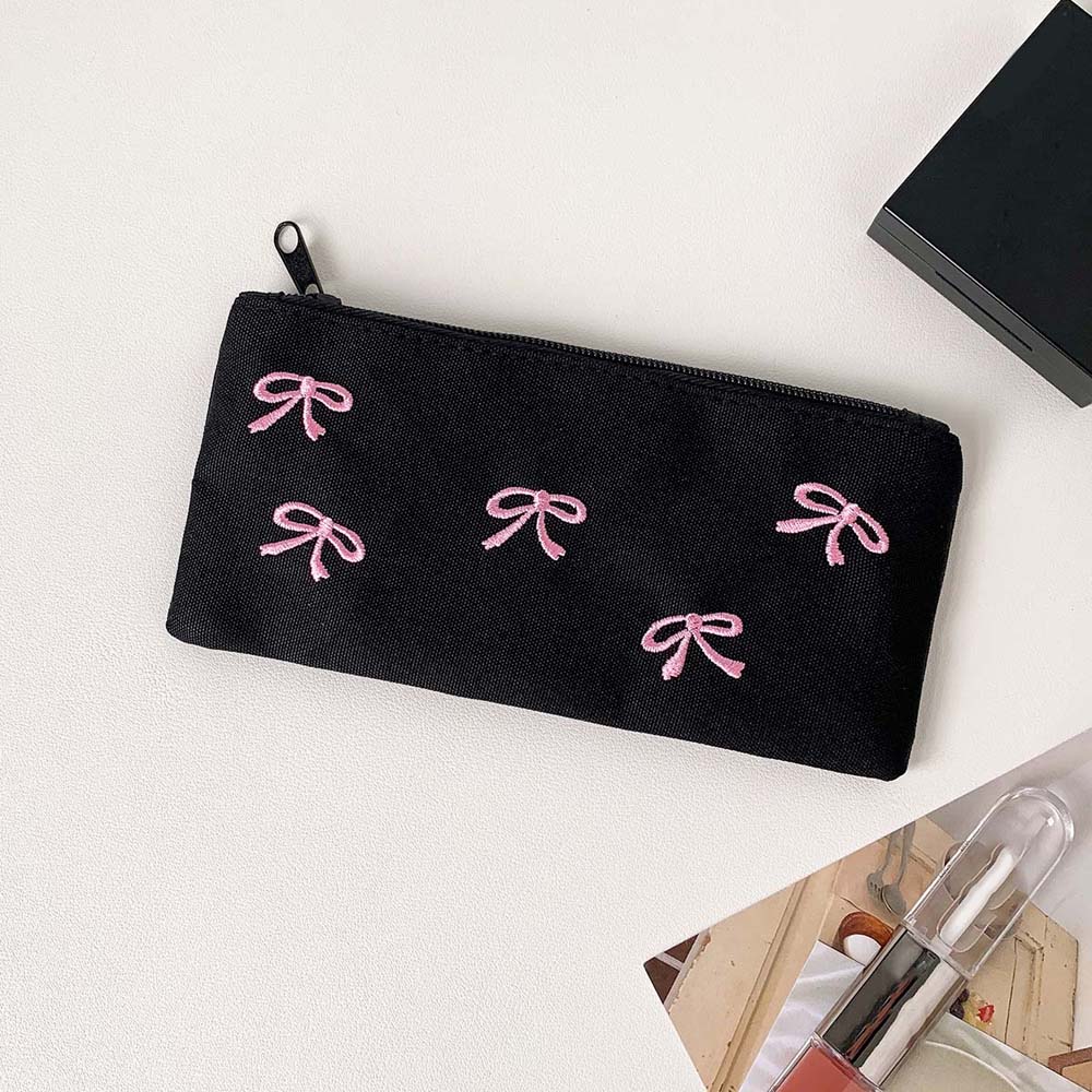 Bowknot القوس حقيبة أدوات مكتب - مراجعة Aesthetic Large Pencil Case Pouch وسعره
