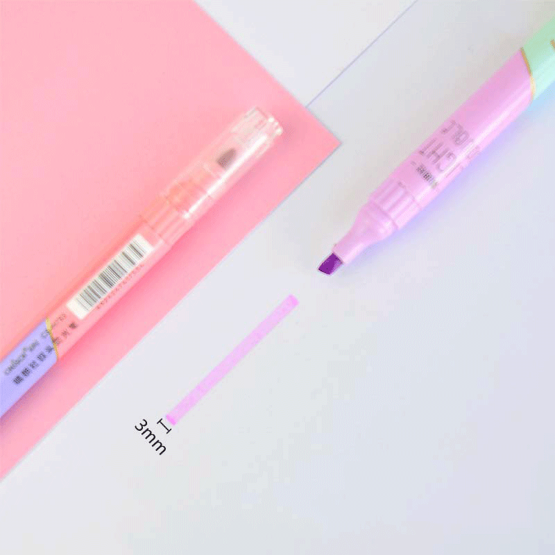 6 قطعة مزدوجة تلميح هيغليغتر أ - مراجعة Pastel Highlighter Set Double Ended وسعره