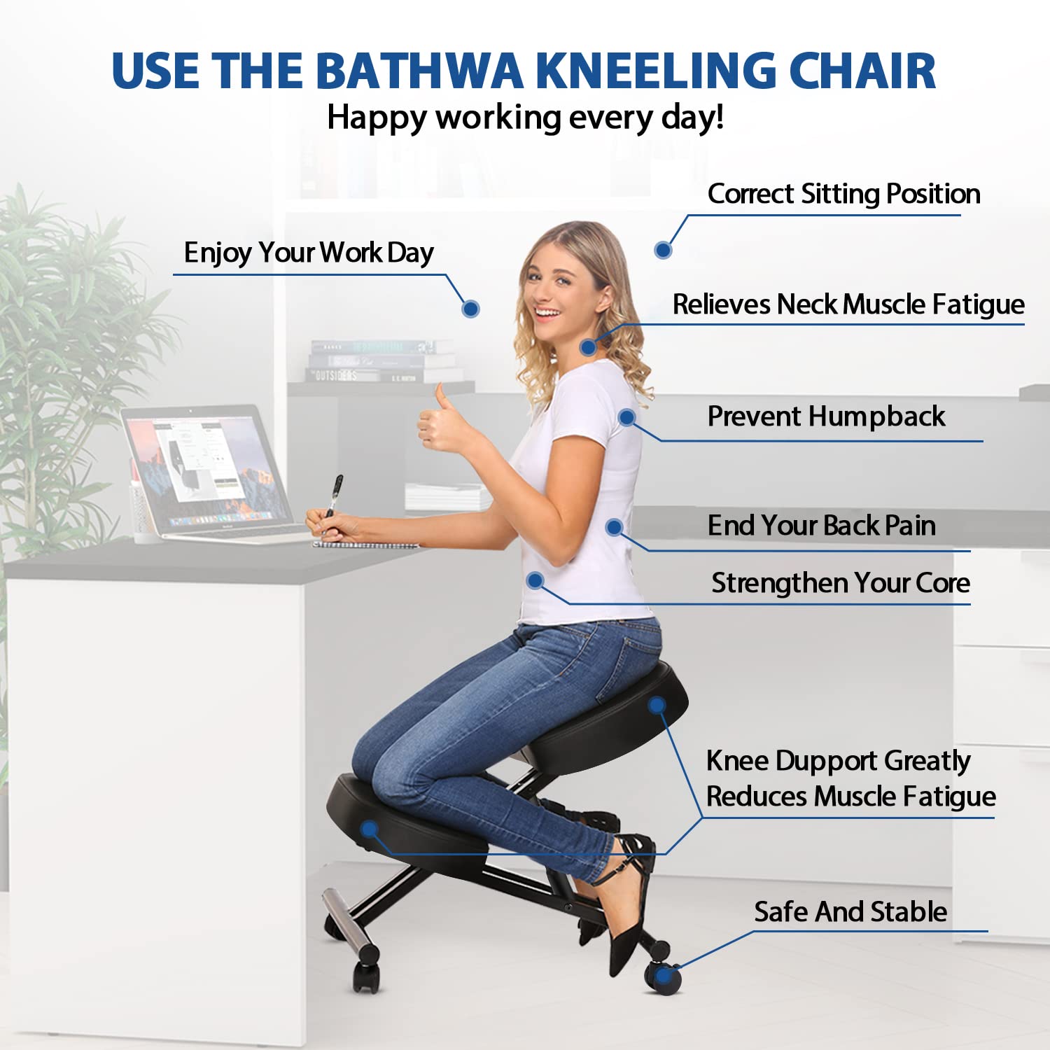 كرسي للركوع مريح للمكتب، مقعد  - مراجعة Office Furniture وسعره