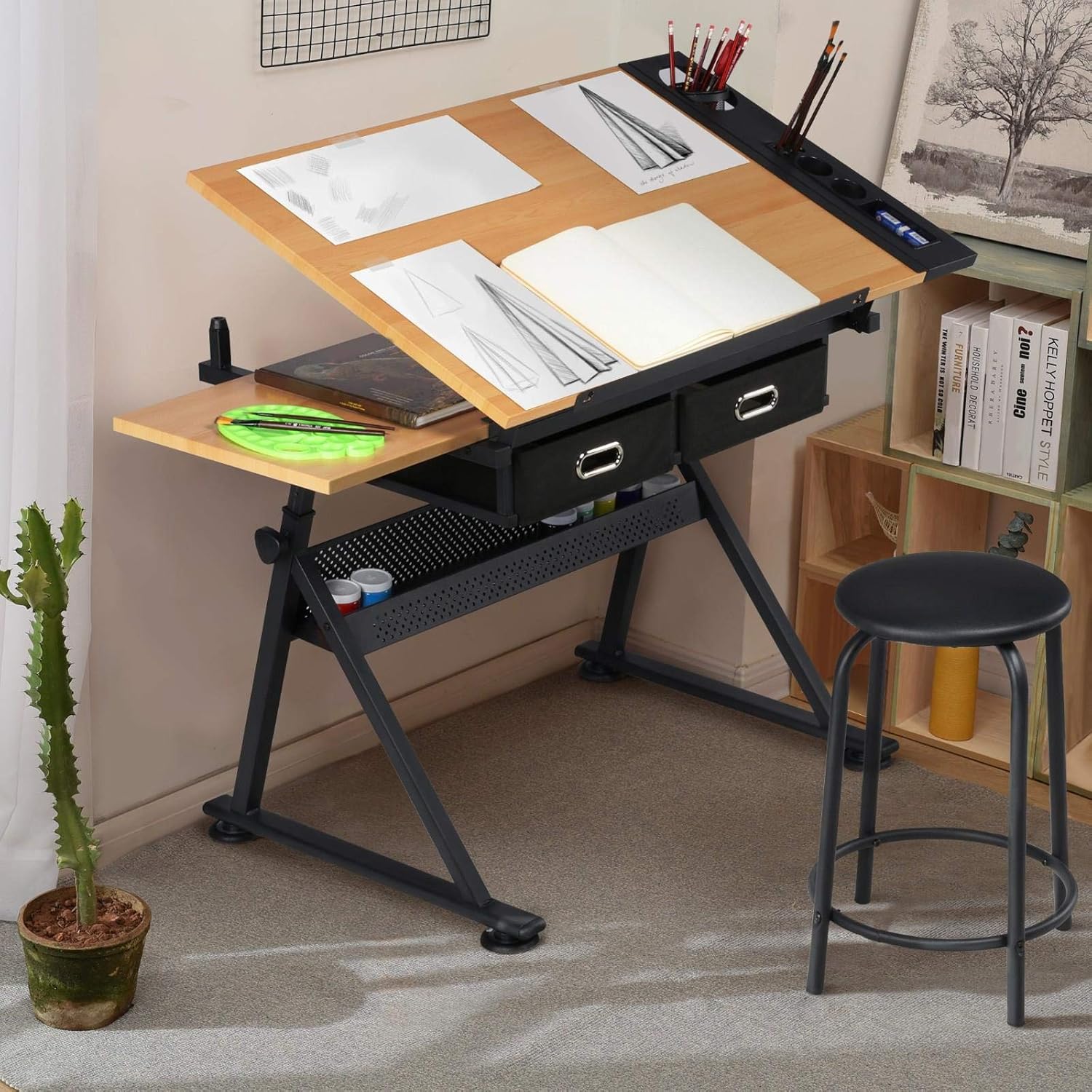 طاولة رسم قابلة للتعديل مع كرس - مراجعة Office Furniture وسعره