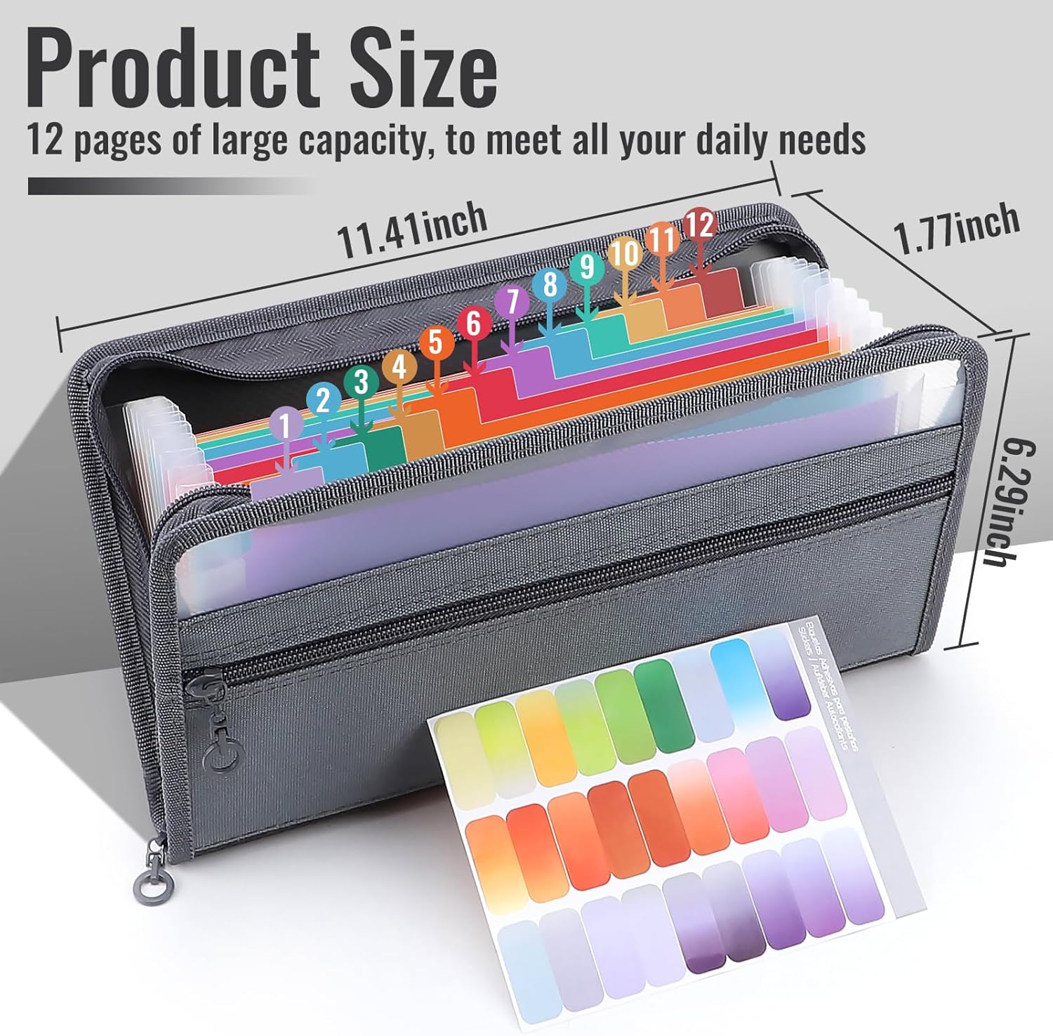 منظم ملفات أكورديون صغير A6 بس - مراجعة Expandable Accordion File Folder 13 Pockets وسعره