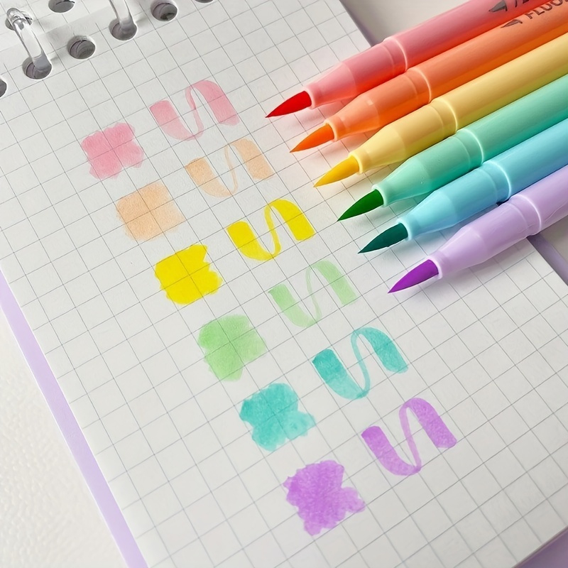 6 قطعة فرشاة ناعمة مجموعة أقلا - مراجعة Pastel Highlighter Set Double Ended وسعره
