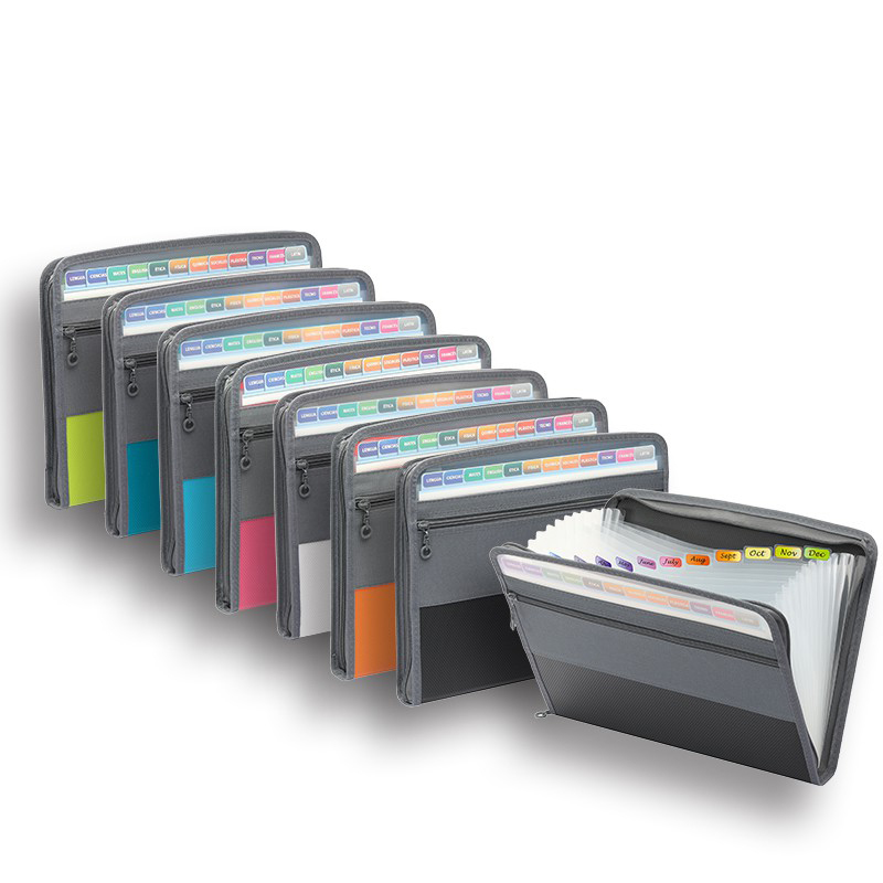 منظم ملفات الأكورديون مع سحاب  - مراجعة Expandable Accordion File Folder 13 Pockets وسعره