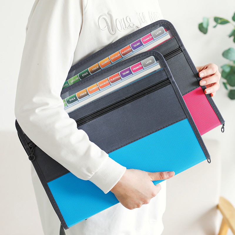 منظم ملفات الأكورديون مع سحاب  - مراجعة Expandable Accordion File Folder 13 Pockets وسعره