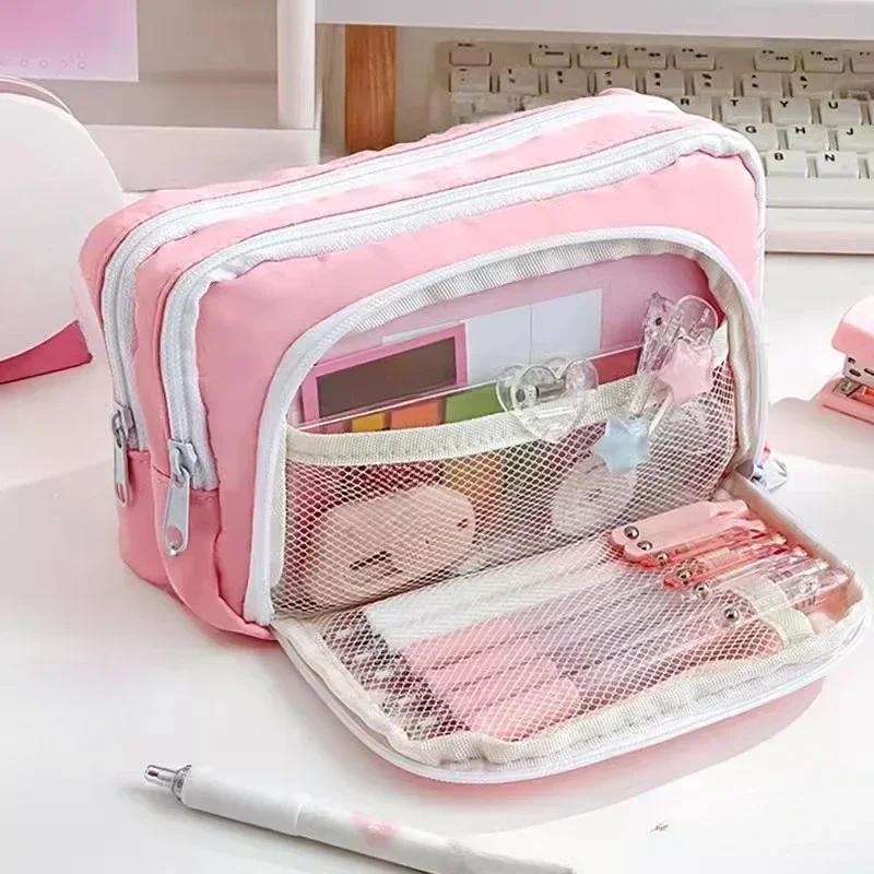 حقيبة أقلام رصاص محمولة ذات سع - مراجعة Aesthetic Large Pencil Case Pouch وسعره