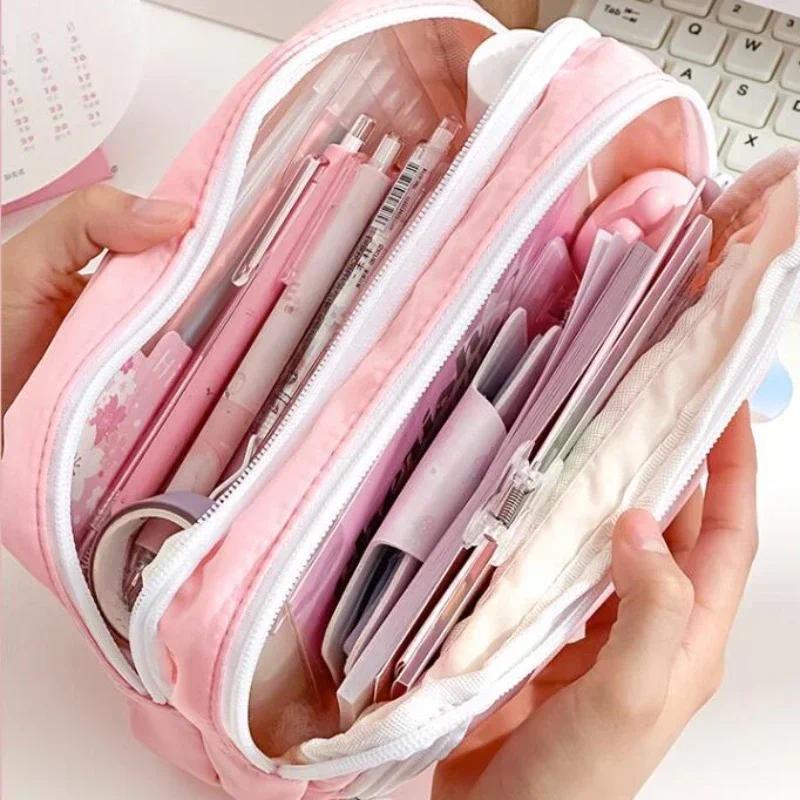 حقيبة أقلام رصاص محمولة ذات سع - مراجعة Aesthetic Large Pencil Case Pouch وسعره