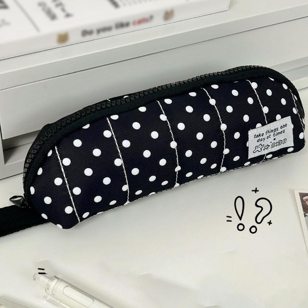 حقيبة أقلام رصاص أنيقة بنقاط ا - مراجعة Aesthetic Large Pencil Case Pouch وسعره