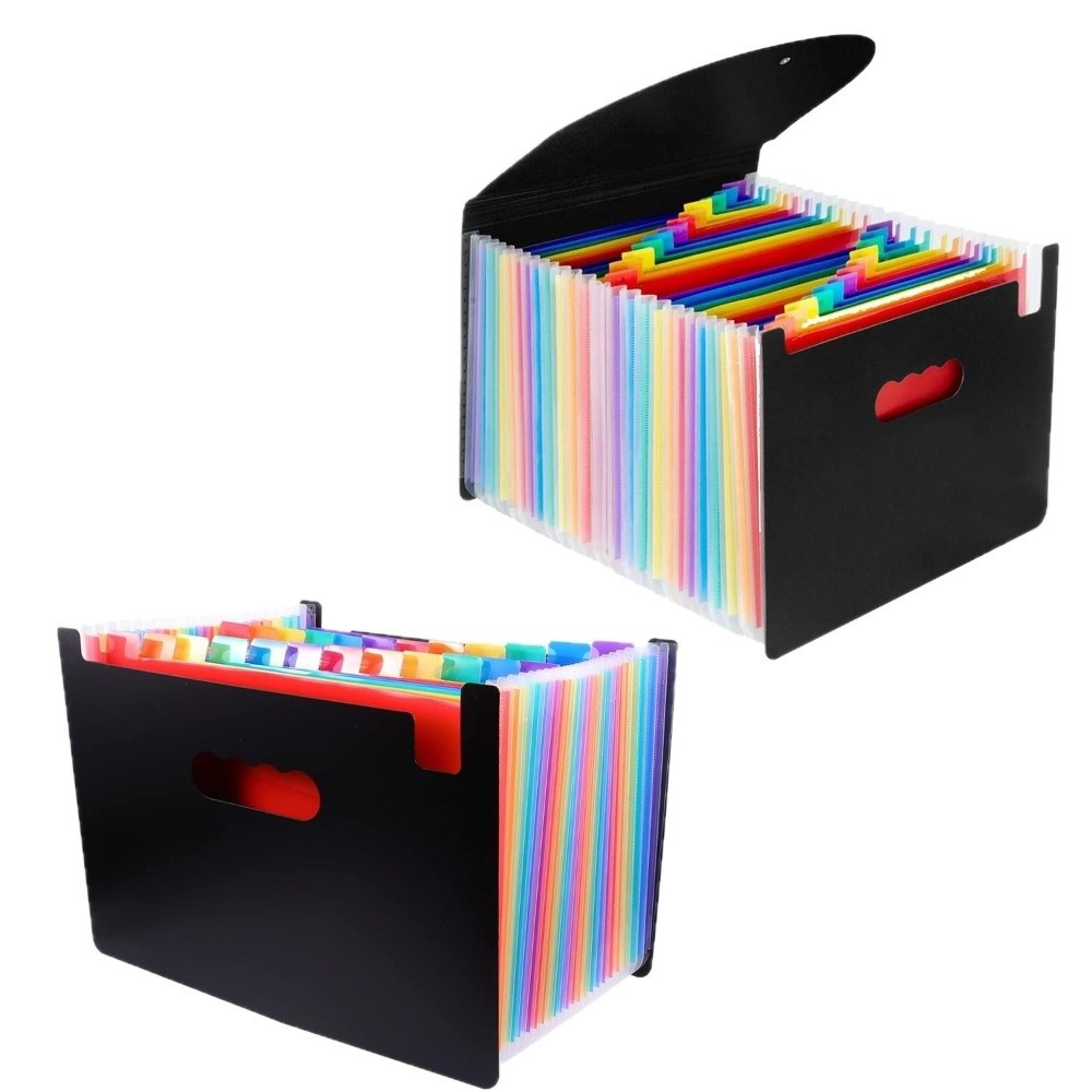 صندوق ملفات متعدد الاستخدامات  - مراجعة Expandable Accordion File Folder 13 Pockets وسعره
