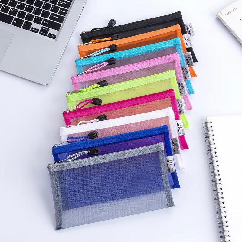 حقيبة أقلام شبكية شفافة جديدة  - مراجعة Clear Mesh Pencil Pouch For Exam وسعره