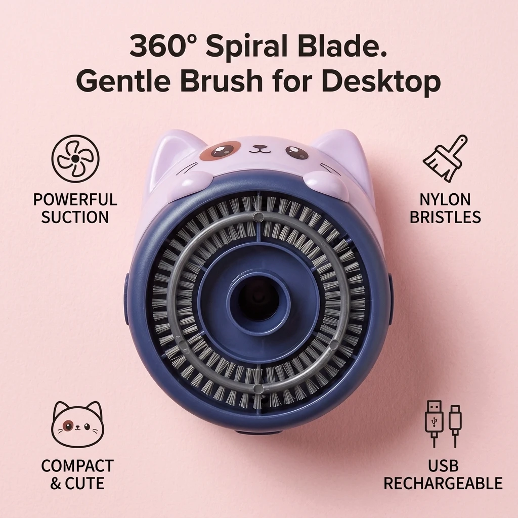 مكنسة كهربائية صغيرة لسطح المك - مراجعة Mini Desktop Vacuum Cleaner For Eraser Dust وسعره