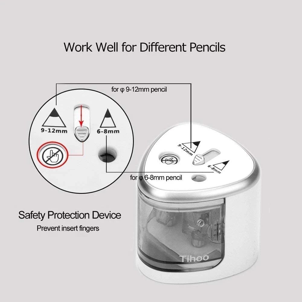 Tenwin جديد اثنين حفرة الكهربا - مراجعة Electric Pencil Sharpener Usb وسعره