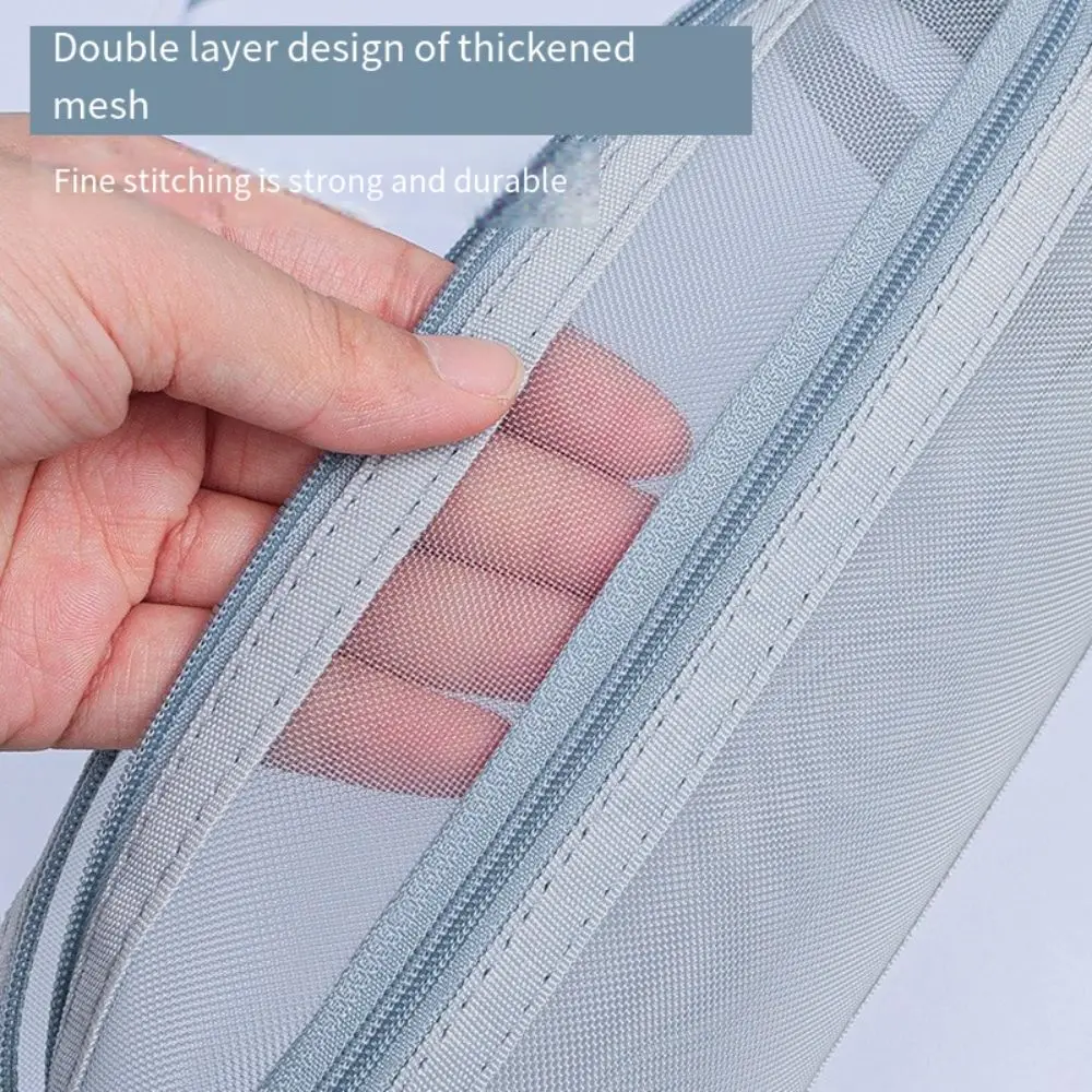 منظم أقلام شبكي مزدوج الطبقات  - مراجعة Clear Mesh Pencil Pouch For Exam وسعره