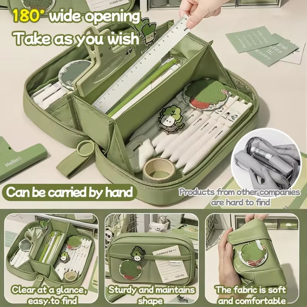 حقيبة أقلام رصاص كبيرة السعة م - مراجعة Aesthetic Large Pencil Case Pouch وسعره