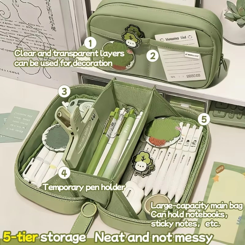 حقيبة أقلام رصاص كبيرة السعة م - مراجعة Aesthetic Large Pencil Case Pouch وسعره