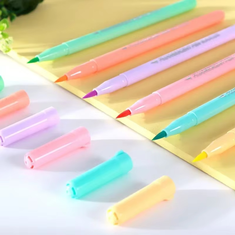 6 ألوان فرشاة ناعمة الإسفار مج - مراجعة Pastel Highlighter Set Double Ended وسعره