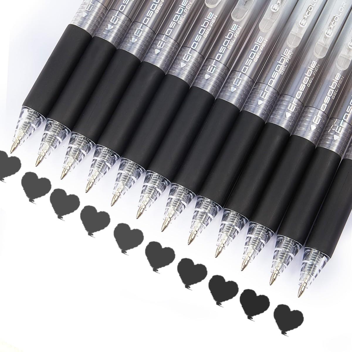 12 قلم جل قابل للمسح بسمك 0.7  - مراجعة Retractable Eraser Pen Click وسعره