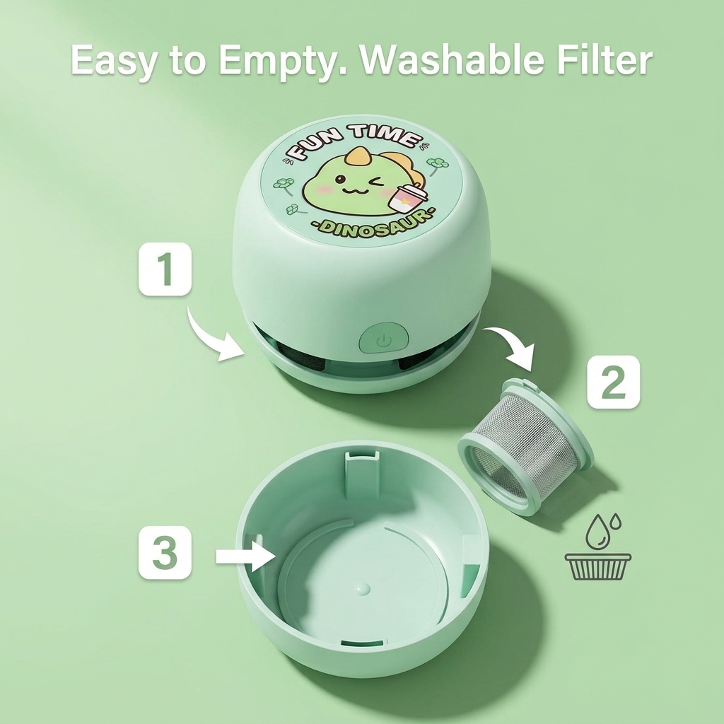 مكنسة كهربائية صغيرة قابلة لإع - مراجعة Mini Desktop Vacuum Cleaner For Eraser Dust وسعره