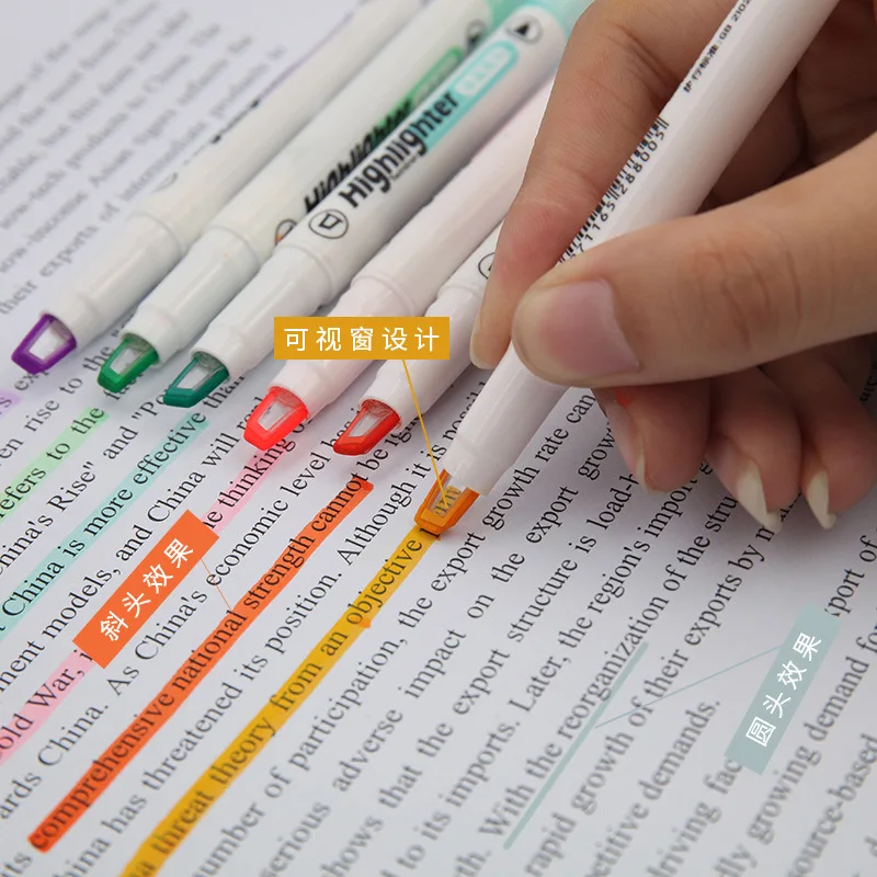 6 ألوان/مجموعة قلم تحديد فريد  - مراجعة Pastel Highlighter Set Double Ended وسعره
