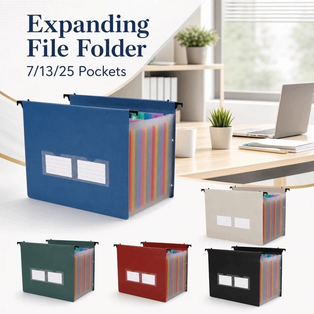حافظة ملفات قابلة للتوسيع بـ 7 - مراجعة Expandable Accordion File Folder 13 Pockets وسعره