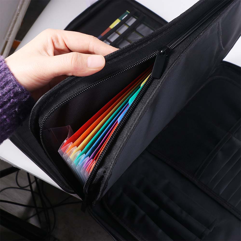 صندوق وثائق مقاوم للحريق بـ 13 - مراجعة Expandable Accordion File Folder 13 Pockets وسعره