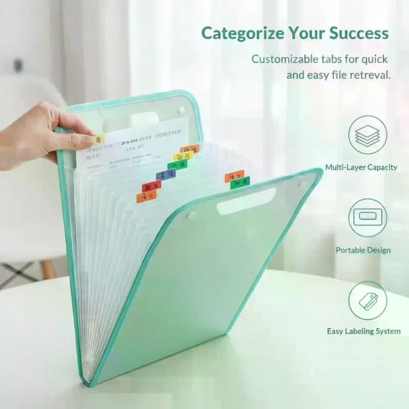 مجلد ملفات قابل للتوسيع بـ 13  - مراجعة Expandable Accordion File Folder 13 Pockets وسعره