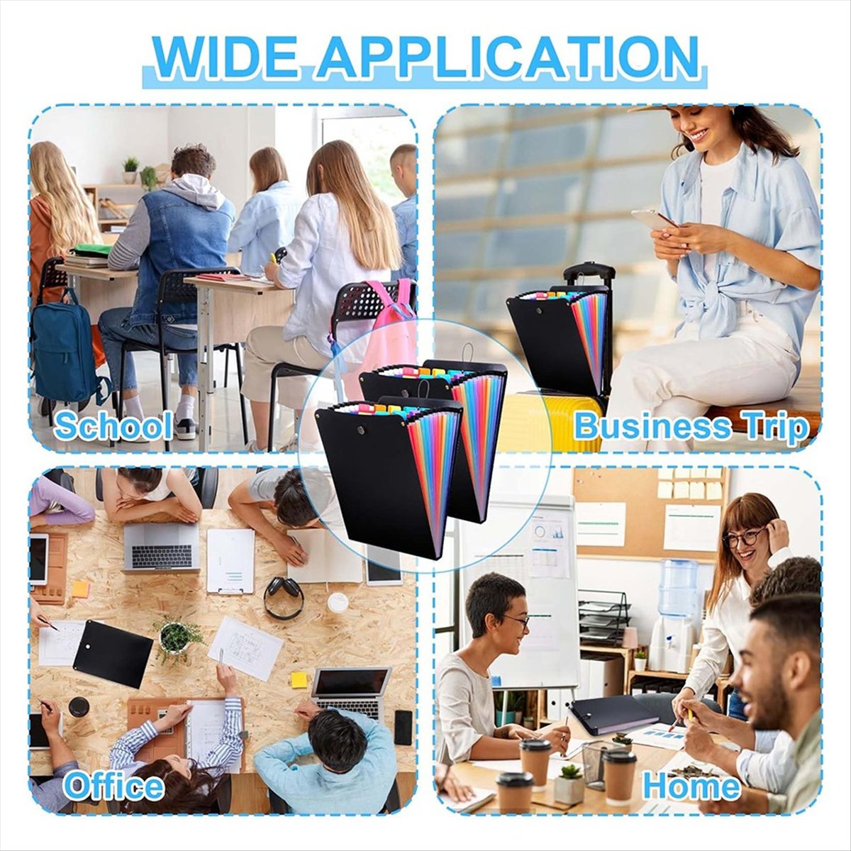حافظة ملفات قابلة للتوسيع من A - مراجعة Expandable Accordion File Folder 13 Pockets وسعره