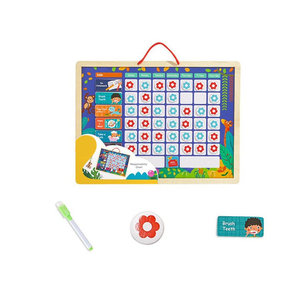 لوحة مسؤولية مغناطيسية تعليمية - مراجعة Kids Magnetic Reward Chart Board وسعره