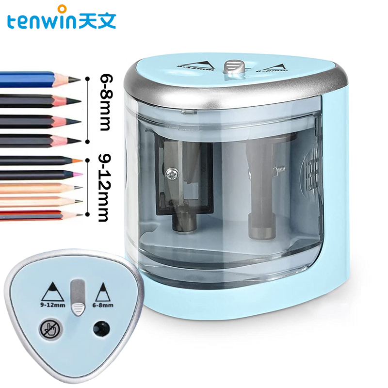 Tenwin جديد اثنين حفرة الكهربا - مراجعة Electric Pencil Sharpener Usb وسعره